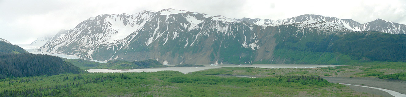 Overview of glacier and valley